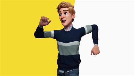 3d model father cartoon man rigged 3d model realtime male 3d toon vr ar low poly cgtrader