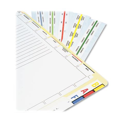 Tabbies Medical Chart Index Dividers Ld Products