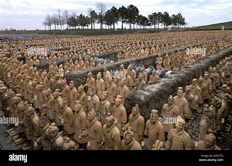 exact replicas of chinese emperor qin terracotta army in the forbidden gardens in katy texas