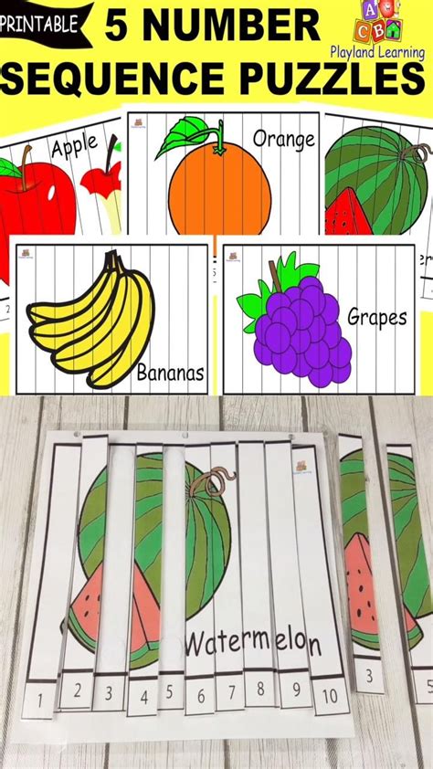 Number Sequence Puzzle Counting From 1 To 10 Preschool Etsy Video