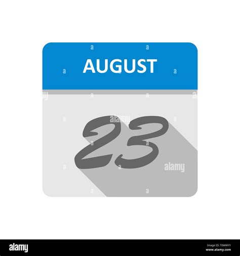 August 23rd Date On A Single Day Calendar Stock Photo Alamy