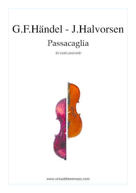 Pdf Handel Halvorsen Passacaglia For Violin And Cello Kung Wen