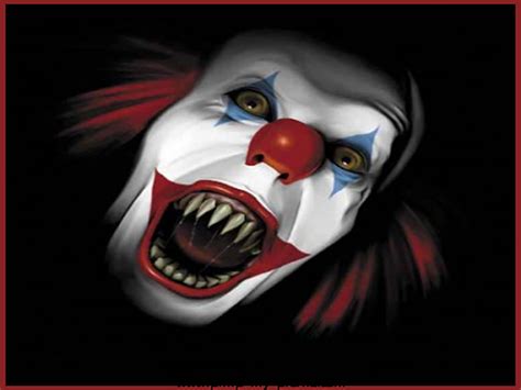 Clown Back 1024x 768  Cg Evil Digital Art Horror Clown Creepy