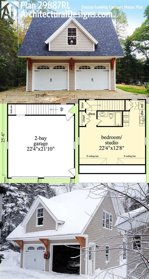 We have a number of plans that combine the two in the form of a carriage house. Plan 29887RL: Snazzy-Looking Carriage House Plan ...