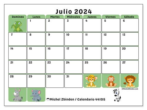 Calendario Julio 2024 441 Michel Zbinden Es