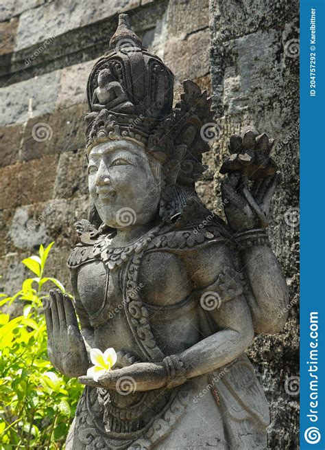 Statues Of Guardian Gods Temple In Bali Brahma Vihara Arama With
