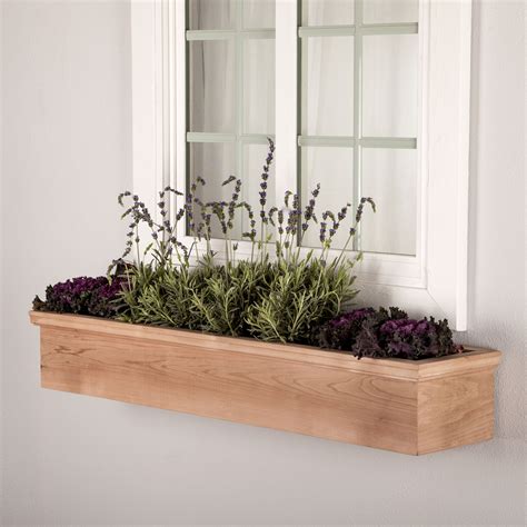 I love this flower box design made to look like a picket fence. Newport Cedar Wooden Flower Box, Outdoor - Hooks & Lattice
