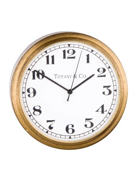 Tiffany And Co Brass Desk Clock Tabletop And Kitchen Tif39790 The