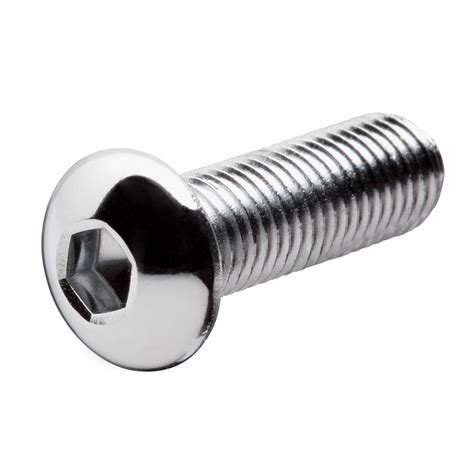 Everbilt 14 In 20 Tpi X 34 In Chrome Button Head Socket Cap Screw