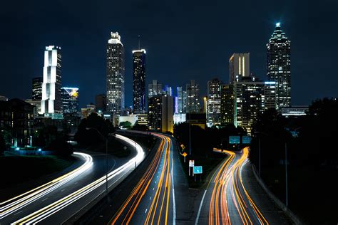 Jackson Atlanta Usa City Night Night Sky