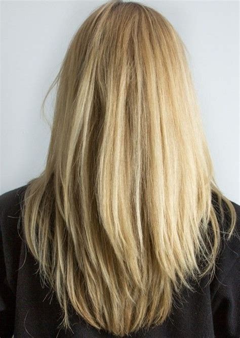 Layered Long Straight Blonde Hairstyle For Women Hair