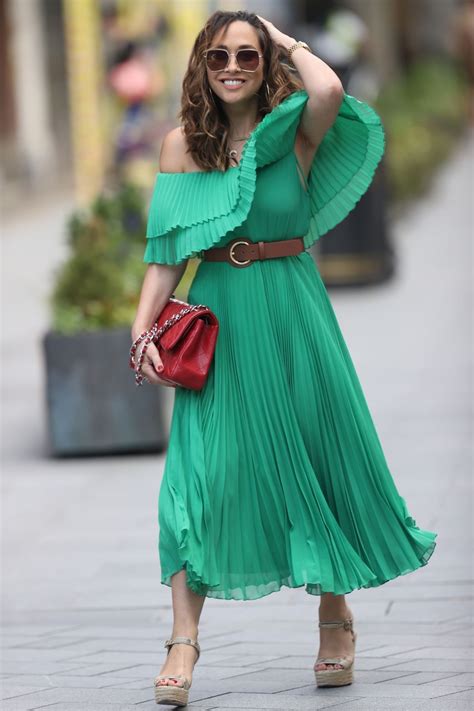 Myleene Klass In Strapless Green Dress London 06132020 • Celebmafia