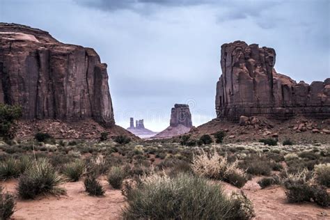 Dramatic And Iconic Western Landscape In Monument Valley Stock Photo