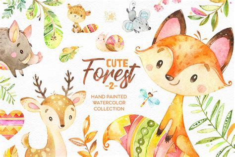 Cute Forest 2collection Of Animals ~ Illustrations