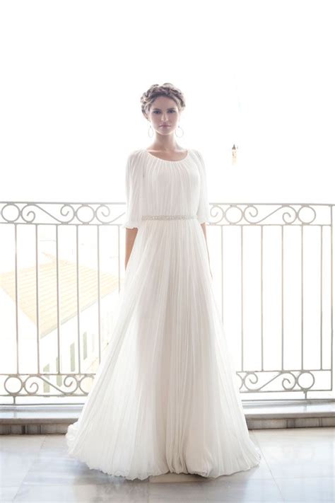 Modest Grecian Inspired Wedding Dress Wedding Dresses Grecian