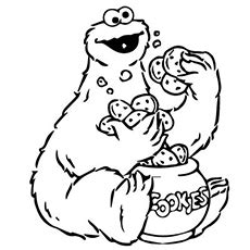 Want to color your own christmas banner? Top 25 Free Printable Cookie Monster Coloring Pages Online