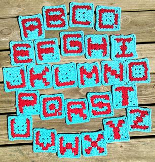 Think of it like drawing a cube, where you first draw a square, then small diagonal lines, and then connect the lines in another. Ravelry: Alphabet Granny Square Letters pattern by Mary Walker