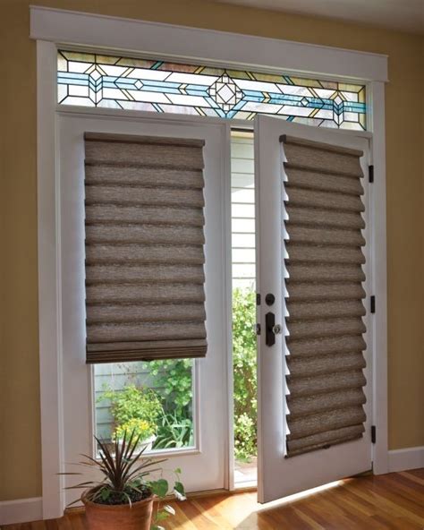 French door panels are applied to your door with hook and loop adhesive. Great Plains Blind Factory, Hunter Douglas, roman shades ...