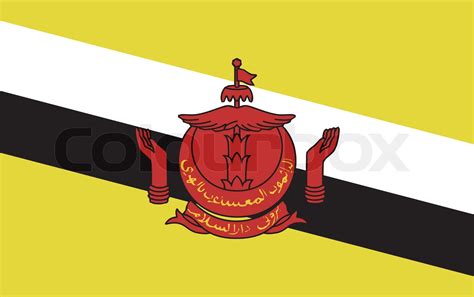 Brunei Darussalam Flag Vector Stock Vector Colourbox