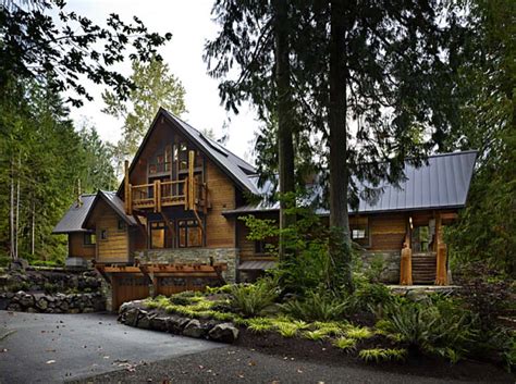 Rustic Contemporary Home Nestled In Secluded Forests Of Washington