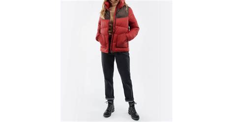 Barbour Belford Quilted Shell Puffer Jacket In Red Lyst