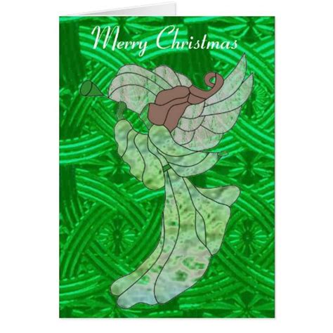 Celtic Guardian Angel In Stained Glass Card Zazzle