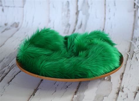 Green Mongolian Faux Fur Nest Photography Prop Rug Newborn Etsy