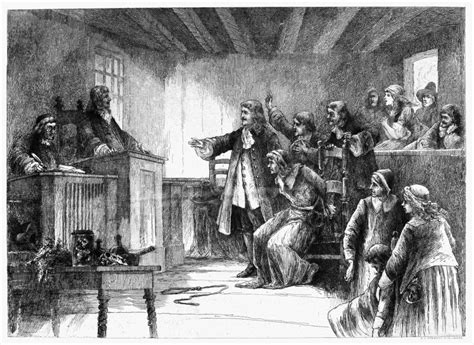 Salem Witch Trials 1692 Nthe Trial Of A Witch At The First Church Of