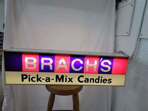 Vintage Brachs Pick A Mix Candies 2 Sided Lighted Sign Works Baer