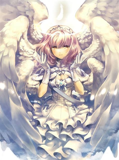 Anime Art Angel Angel Wings Feathers Dress