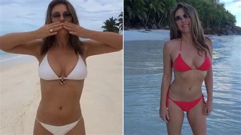Liz Hurley 52 Sends Temperatures Soaring As She Poses In Nothing But