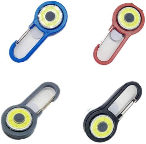 Keychain Flashlight 4pcs Mini Cob Led Key Ring Light With