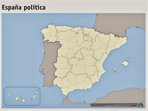Maestra De Primaria Mapas Mudos De España