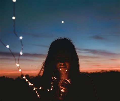 Girl With Fairy Lights Pictures Download Free Images On Unsplash
