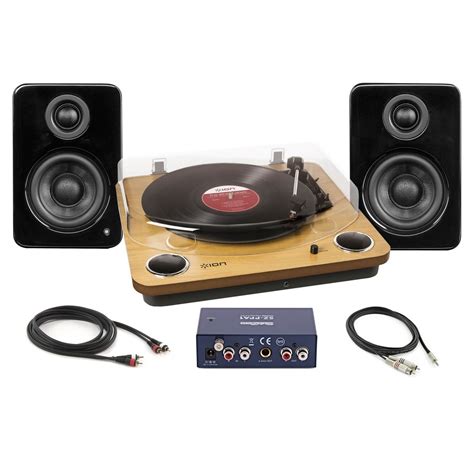 Ion Max Lp Usb Turntable With Kanto Yu2 Speakers Na