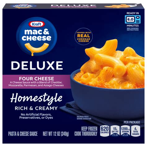 Deluxe Four Cheese Mac And Cheese Frozen Meal Products Kraft Mac And Cheese