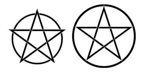 Ustaw Ilustracje Pentagramu Pięcioramiennej Gwiazdy W Kręgu Satanizm