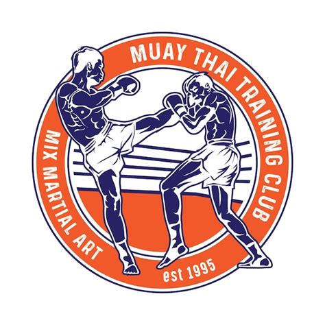 Premium Vector Muay Thai Boxing Martial Art Vector Illustration Logo
