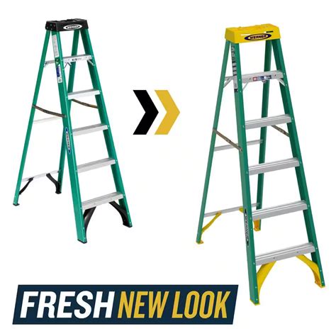 6 Ft Fiberglass Step Ladder 10 Ft Reach Height With 225 Lb Load