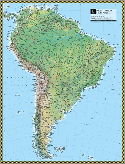 South America Physical Wall Map By National Geographic Mapsales