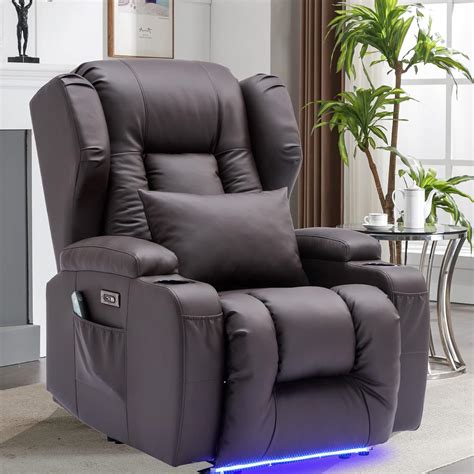 samery power recliner chair with massage and heating comfy sleeper chair sofa