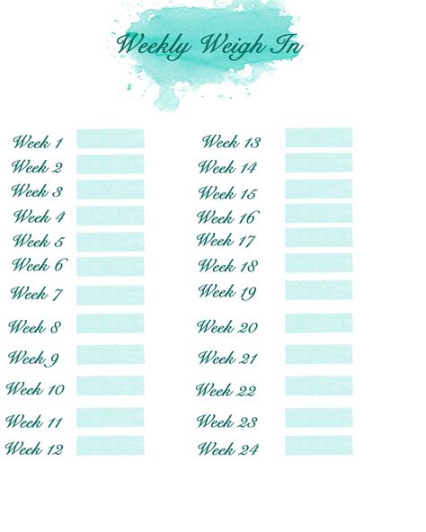 Weight Loss Tracker Printables Etsy Singapore