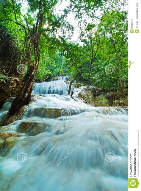Blue Stream Waterfall Stock Image Image Of Motion Freshness 27750517