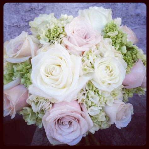 Wedding Bouquet Of White Pola Star Roses Lavender Roses Green Mini