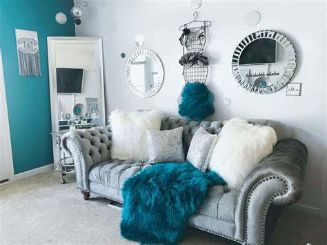 Gray And Teal Living Room Decor House Designs Ideas
