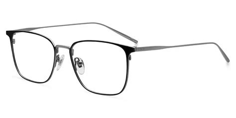 9014 Rectangle Black Eyeglasses Frames Leoptique