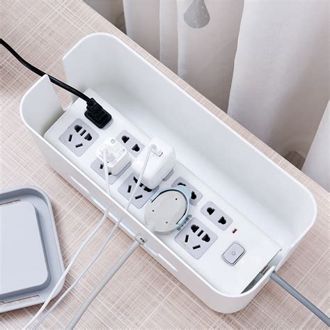 Power Strip Cable Management Box Organizer Fireproof Plastic Cable