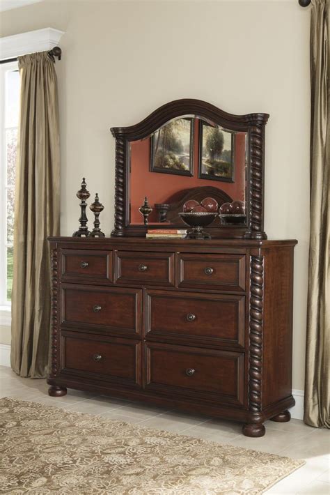 Up to 12 months to pay on selected furniture when you spend £199 or more. Ashley Brennville Seven Drawer Dresser in Brown Cherry ...