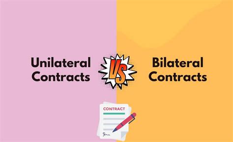 Unilateral Vs Bilateral Contracts Whats The Difference With Table