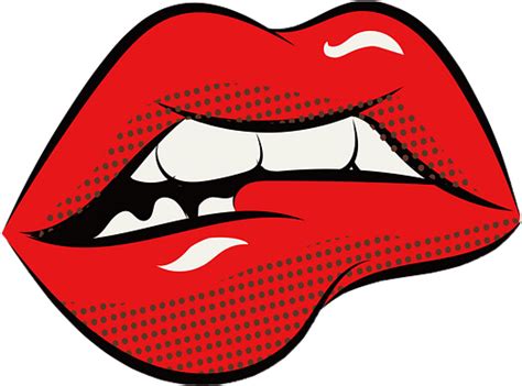 Lips Sticker Pop Art Lips Png Free Transparent Png Download Pngkey